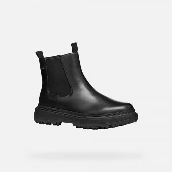Black women's ankle boots Geox Lamidie + Grip ABX - Women's