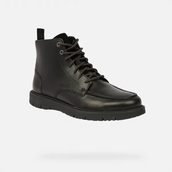 Black men's ankle boots Geox Pove - Men's