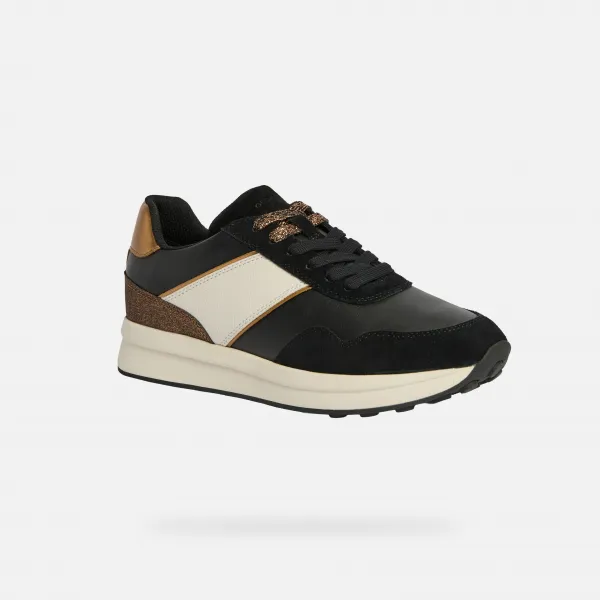 Black women's sneakers Geox Runntix - Women's