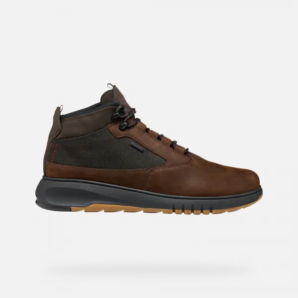 Dark Brown Men's Ankle Boots Geox Aerantis 4X4 ABX - Mens