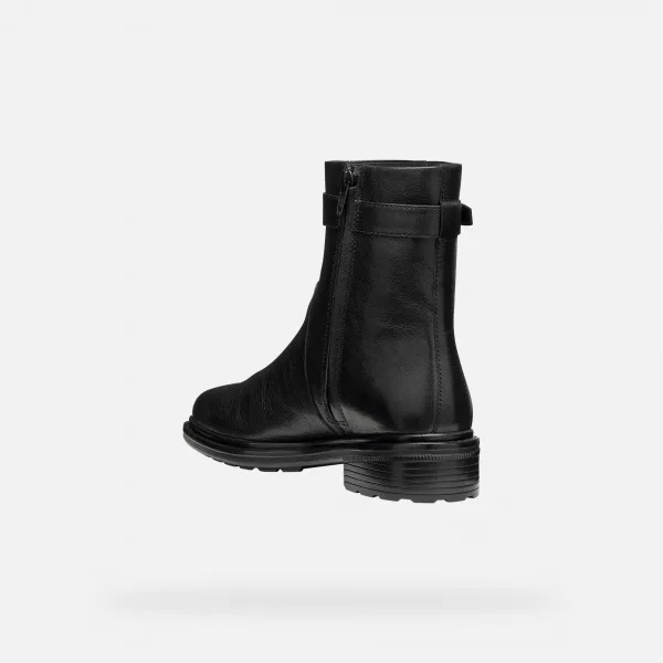 Black Women's Ankle Boots Geox Walk Pleasure - Ladies