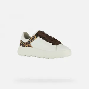 White women's sneakers Geox Spherica EC4.1 - Women's