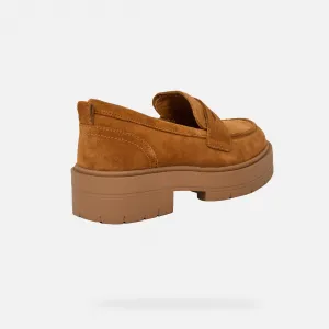 Light Brown Women's Loafers Geox Spherica EC7 - Women's