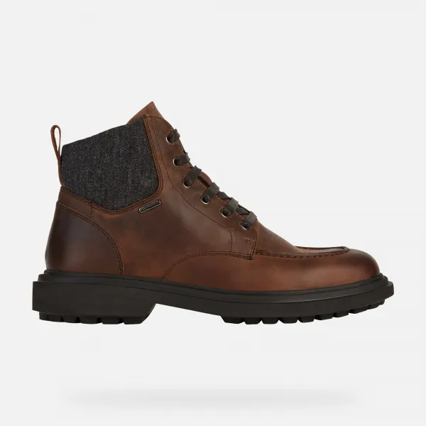 Brown Men's Ankle Boots Geox Faloria B ABX - Mens
