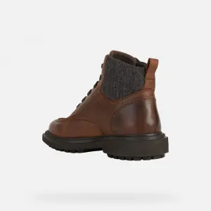 Brown Men's Ankle Boots Geox Faloria B ABX - Mens