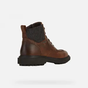 Brown Men's Ankle Boots Geox Faloria B ABX - Mens