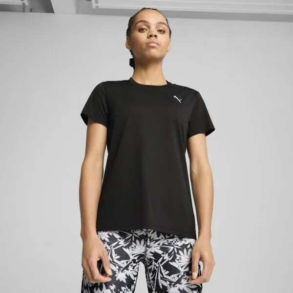 Puma W TAD ESSENTIAL CREW TEE Dámske športové tričko, čierna, veľkosť