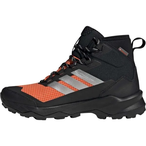Pánska členková turistická obuv ADIDAS Terrex Skychaser AX5 Mid GTX Clima M core black matte silver semi impact orange