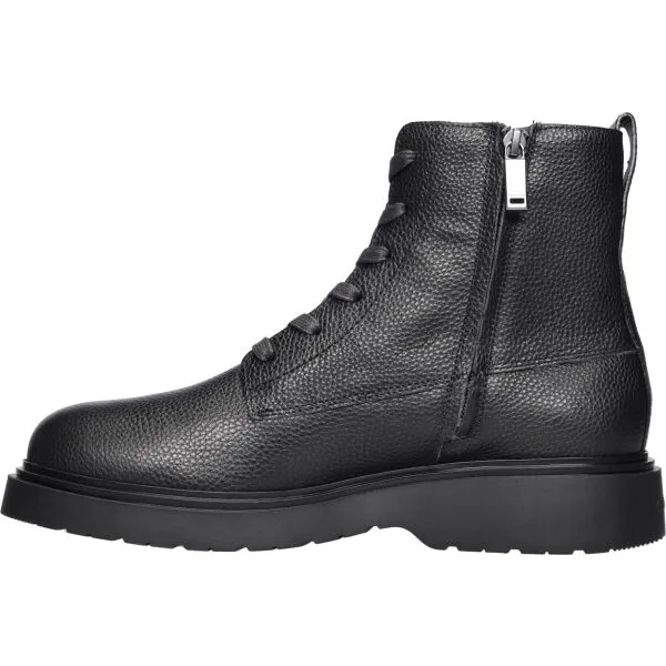Calvin Klein COMBAT ESS LACE UP ZIP BOOT LTH Pánska členková obuv, čierna, veľkosť
