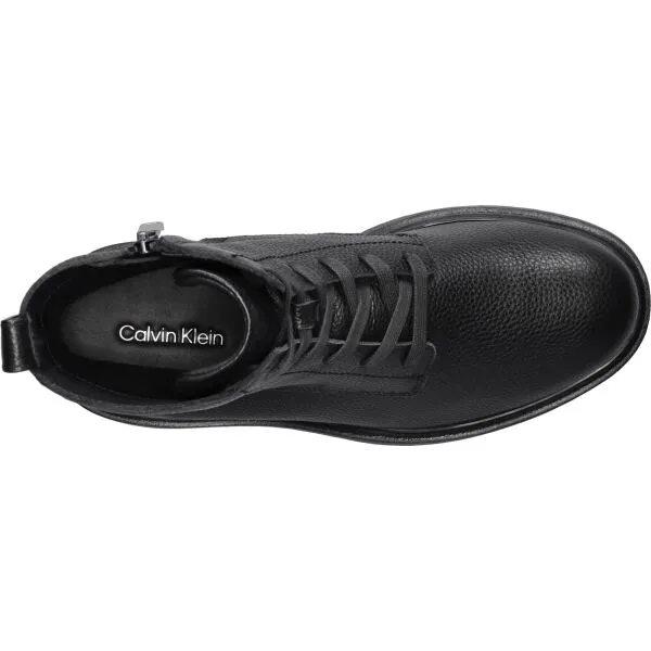Calvin Klein COMBAT ESS LACE UP ZIP BOOT LTH Pánska členková obuv, čierna, veľkosť