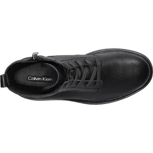 Calvin Klein COMBAT ESS LACE UP ZIP BOOT LTH Pánska členková obuv, čierna, veľkosť