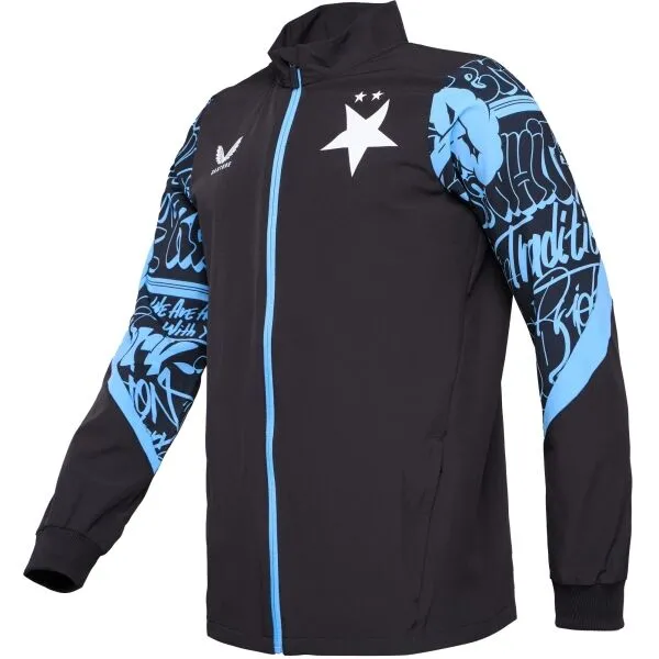 CASTORE SLAVIA PRAGUE PRE MATCH JACKET Pánska predzápasová bunda, čierna, veľkosť