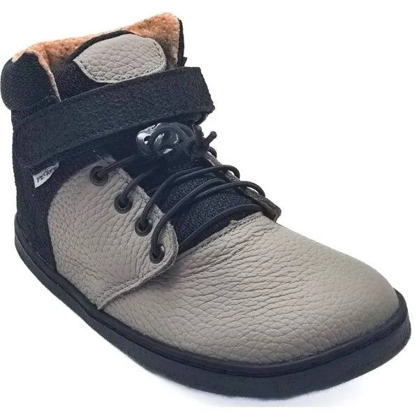 PEGRES BF 56L Detské zateplené barefoot tenisky, čierna, veľkosť