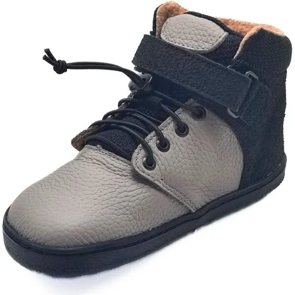 PEGRES BF 56L Detské zateplené barefoot tenisky, čierna, veľkosť