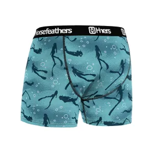 HORSEFEATHERS Boxerky Sidney - dive divas BLUE velikost M