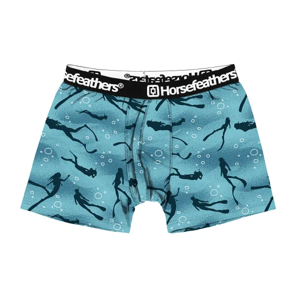 HORSEFEATHERS Boxerky Sidney - dive divas BLUE velikost M