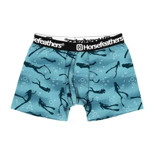 HORSEFEATHERS Boxerky Sidney - dive divas BLUE velikost M
