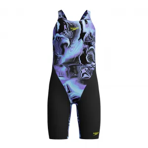 Speedo fastskin endurance+ max openback kneeskin girls blue 128cm