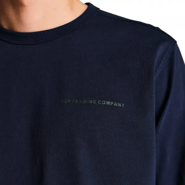 Pop Trading Company Logo Longsleeve T-Shirt "Navy" (POPAW25-02-016)