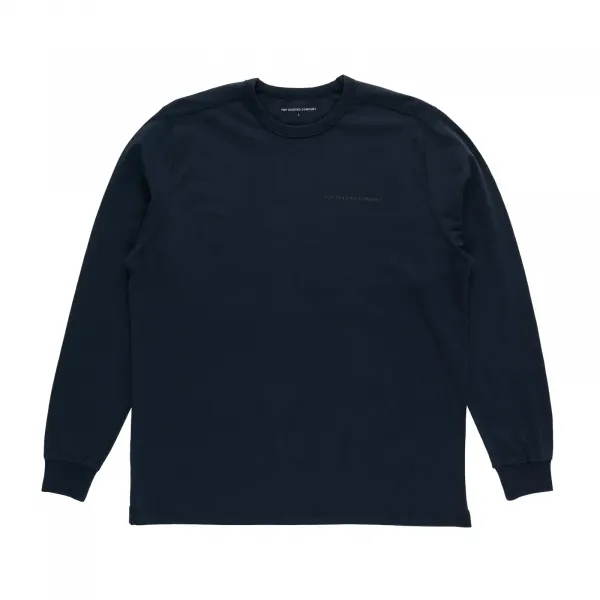 Pop Trading Company Logo Longsleeve T-Shirt "Navy" (POPAW25-02-016)