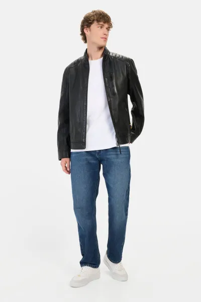 Bunda Camel Active Leather Blouson Anthra