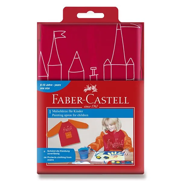 Výtvarná zásterka Faber-Castell - červená