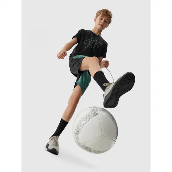 Chlapčenské tréningové tričko s krátkym rukávom 4F JUNIOR TSHIRT FNK-4FJWSS24TFTSM691-20S-DEEP BLACK