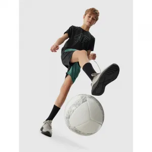 Chlapčenské tréningové tričko s krátkym rukávom 4F JUNIOR TSHIRT FNK-4FJWSS24TFTSM691-20S-DEEP BLACK