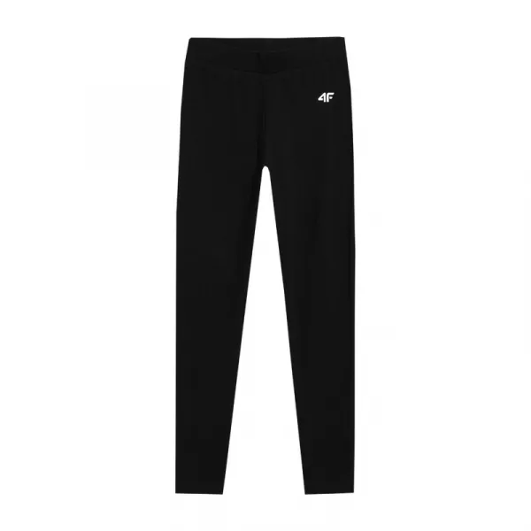 Dievčenské legíny 4F JUNIOR TIGHTS-JWSS24TTIGF130-20S-DEEP BLACK