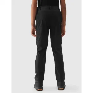 Dievčenské turistické nohavice 4F JUNIOR TROUSERS FNK-JWSS24TFTRF494-21S-BLACK