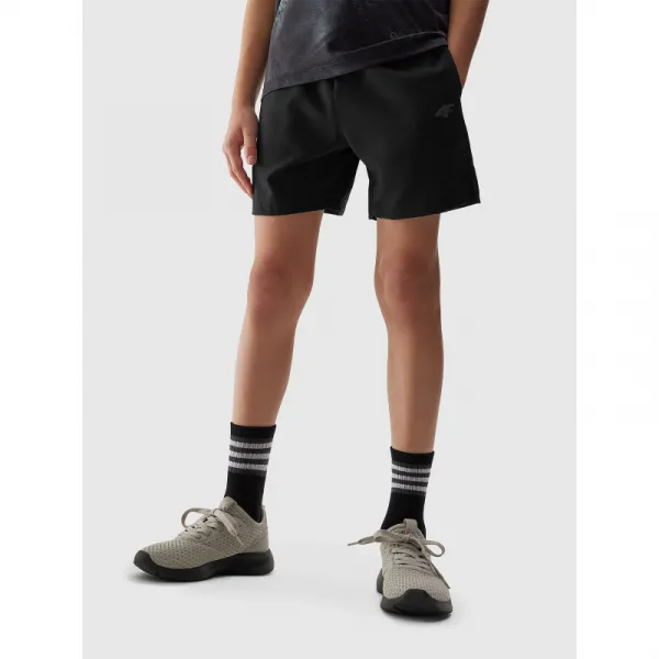 Chlapčenské tréningové kraťasy 4F JUNIOR SHORTS FNK-JWSS24TFSHM483-20S-DEEP BLACK