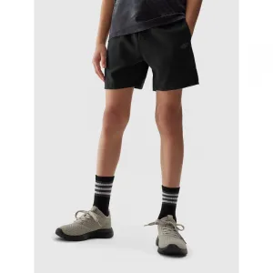 Chlapčenské tréningové kraťasy 4F JUNIOR SHORTS FNK-JWSS24TFSHM483-20S-DEEP BLACK