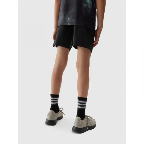 Chlapčenské tréningové kraťasy 4F JUNIOR SHORTS FNK-JWSS24TFSHM483-20S-DEEP BLACK