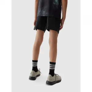 Chlapčenské tréningové kraťasy 4F JUNIOR SHORTS FNK-JWSS24TFSHM483-20S-DEEP BLACK