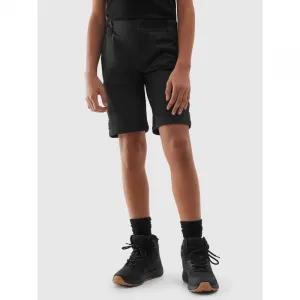 Dievčenské turistické nohavice 4F JUNIOR TROUSERS FNK-JWSS24TFTRF494-21S-BLACK
