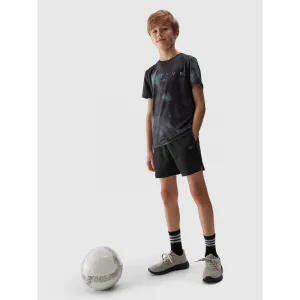 Chlapčenské tréningové kraťasy 4F JUNIOR SHORTS FNK-JWSS24TFSHM483-20S-DEEP BLACK