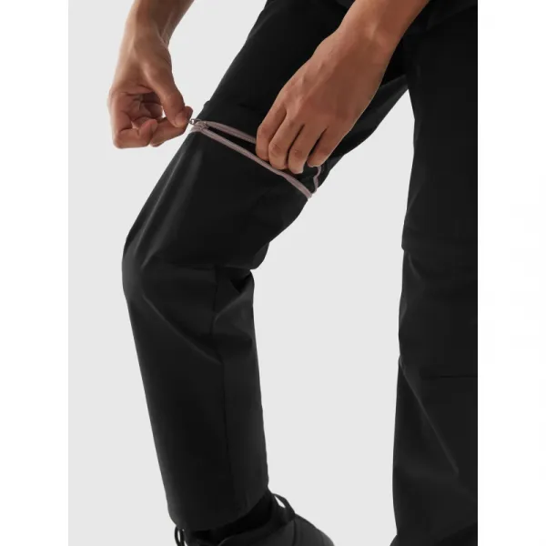 Dievčenské turistické nohavice 4F JUNIOR TROUSERS FNK-JWSS24TFTRF494-21S-BLACK