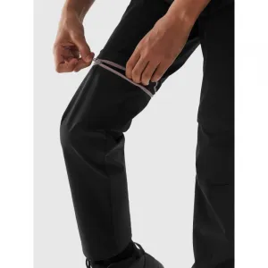 Dievčenské turistické nohavice 4F JUNIOR TROUSERS FNK-JWSS24TFTRF494-21S-BLACK