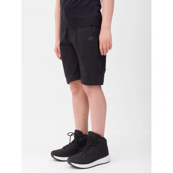 Dievčenské turistické nohavice 4F JUNIOR TROUSERS FNK-JWSS24TFTRF494-21S-BLACK