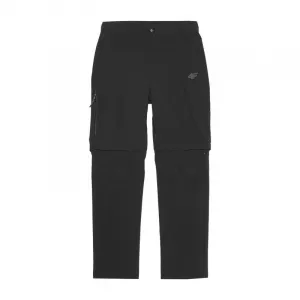 Dievčenské turistické nohavice 4F JUNIOR TROUSERS FNK-JWSS24TFTRF494-21S-BLACK