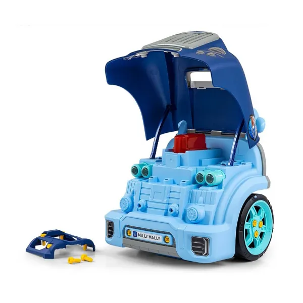 Realistický model prednej časti auta s otváracou kapotou Milly Mally N-GINE blue