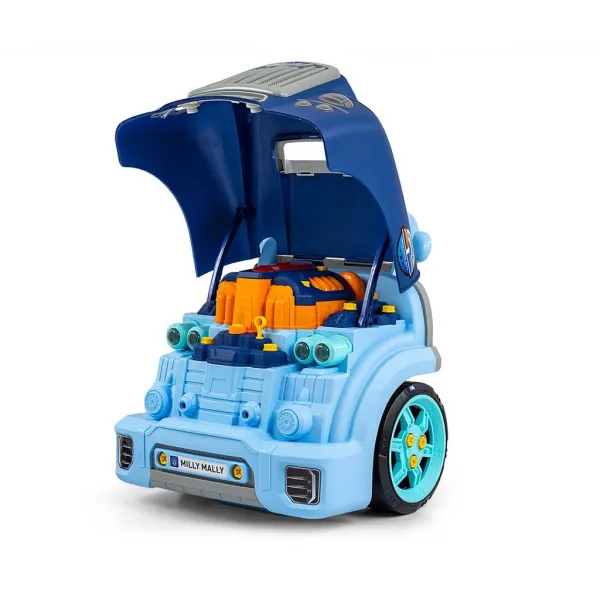 Realistický model prednej časti auta s otváracou kapotou Milly Mally N-GINE blue