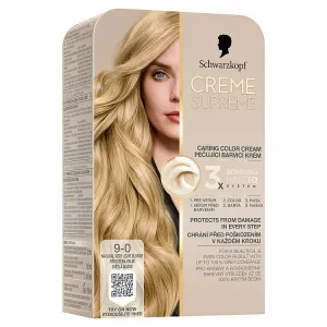 Schwarzkopf Creme Supreme permanentná farba na vlasy odtieň 9-0 Prirodzená veľmi svetlá blond 60 ml