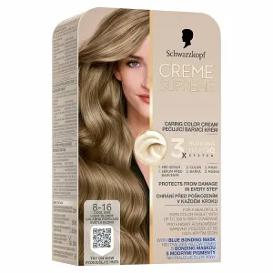 Schwarzkopf Creme Supreme permanentná farba na vlasy odtieň 8-16 Chladná popolavá svetlá blond 60 ml