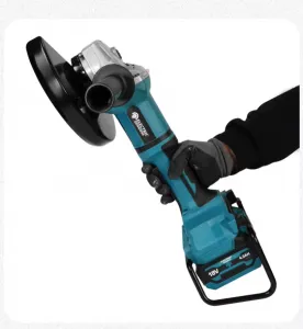 AMOEBA Bez uhlíková uhlová akumulátorová brúska 180mm 3000W 6000 otáčok. Verzia 2 x batérie a nabíjačka vhodná pre batérie MAKITA 18V