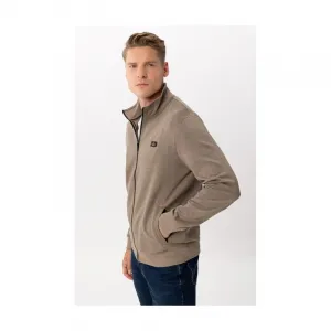 Pánska mikina so zipsom VOLCANO B-WILL-102-BEIGE