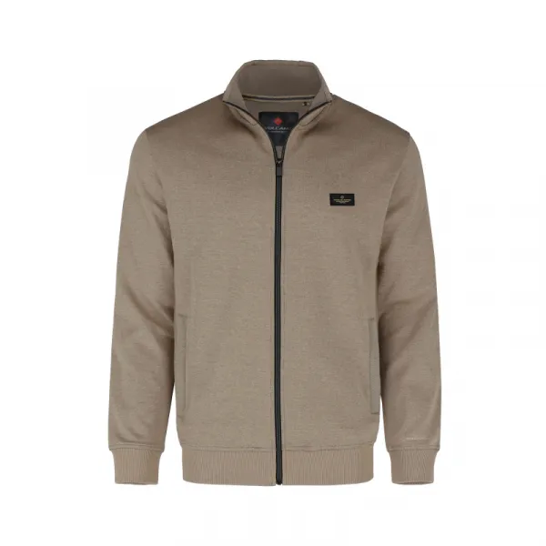 Pánska mikina so zipsom VOLCANO B-WILL-102-BEIGE