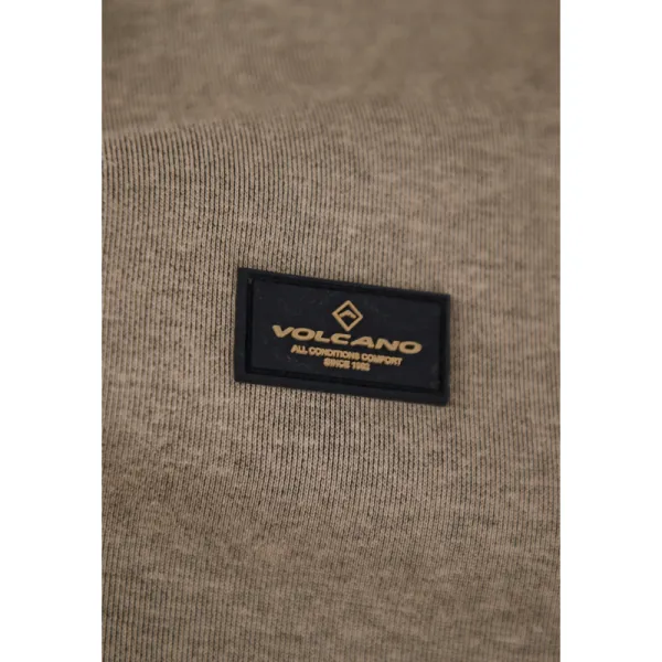 Pánska mikina so zipsom VOLCANO B-WILL-102-BEIGE