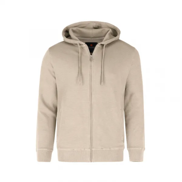 Pánska mikina so zipsom VOLCANO B-LERMO-102-BEIGE
