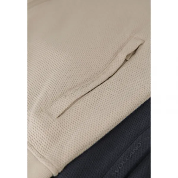 Pánska mikina so zipsom VOLCANO B-LERMO-102-BEIGE